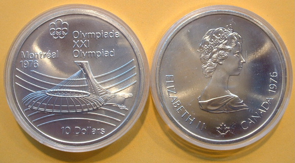 olympic  10 silver coin